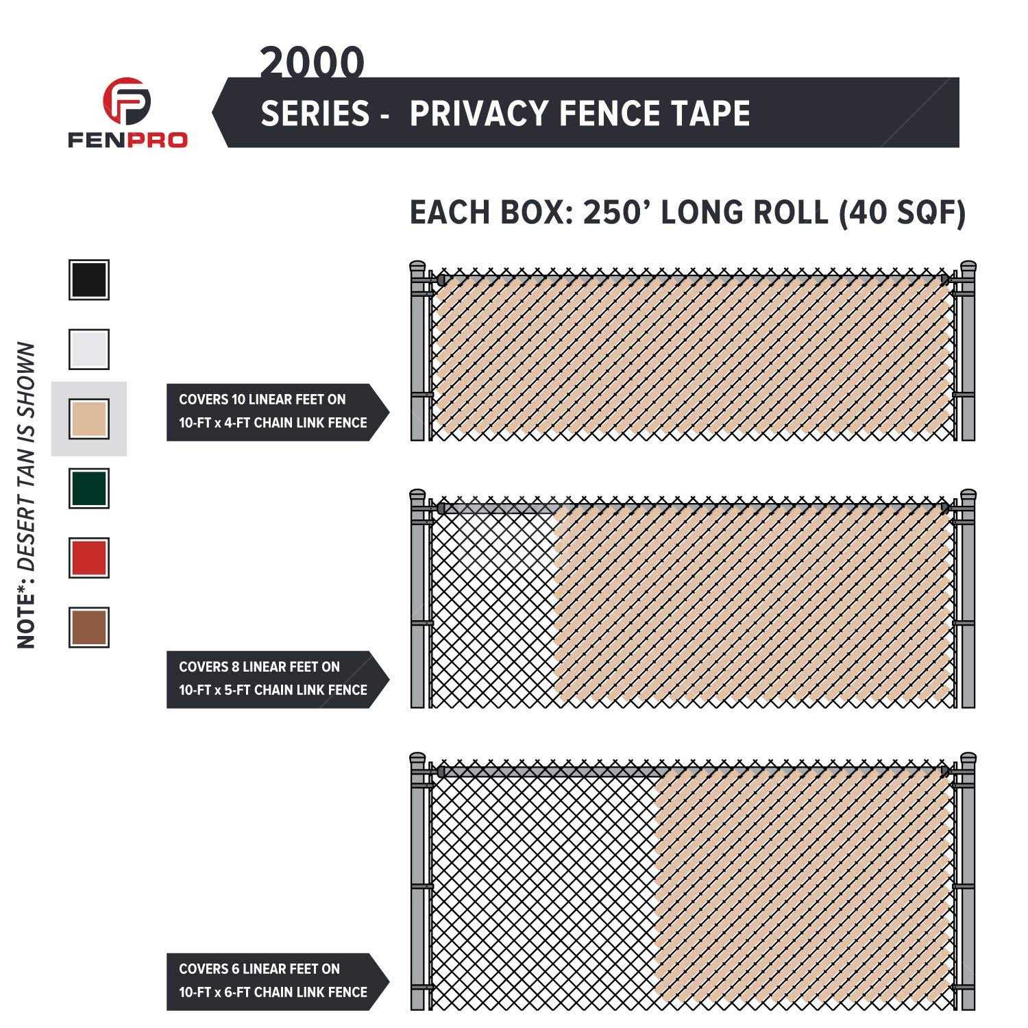 Fenpro Chain Link Fence Privacy Tape - Inhomebuy