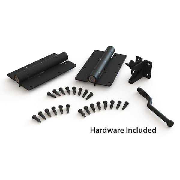 FORGERIGHT Vinings 4 ft. W x H Black Aluminum Pre-Assembled Fence Gate - Inhomebuy