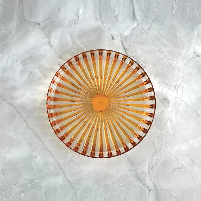 DolceVita Round Tray Amber - Inhomebuy