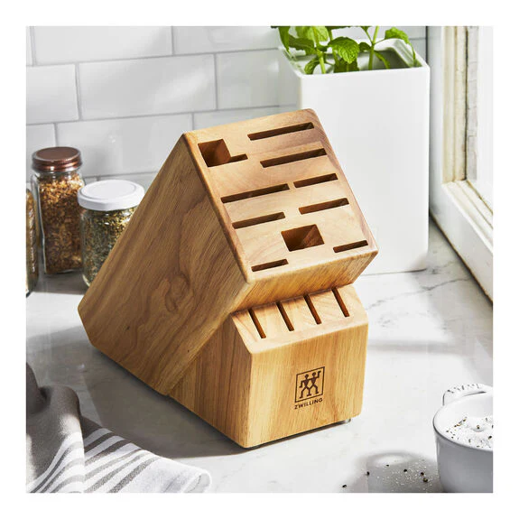 ZWILLING TWIN 14 Slot Knife Block in Birchwood, Storage Series - Inhomebuy
