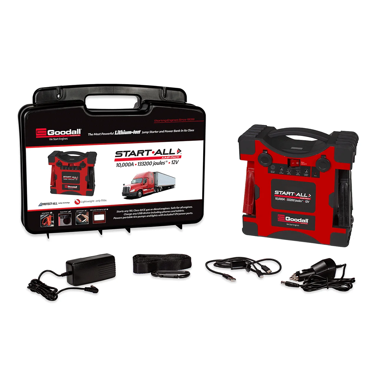 GOODALL MANUFACTURING JP-12-10000T 12V 10000 Amp Start-All Corded Jump Pack - Inhomebuy