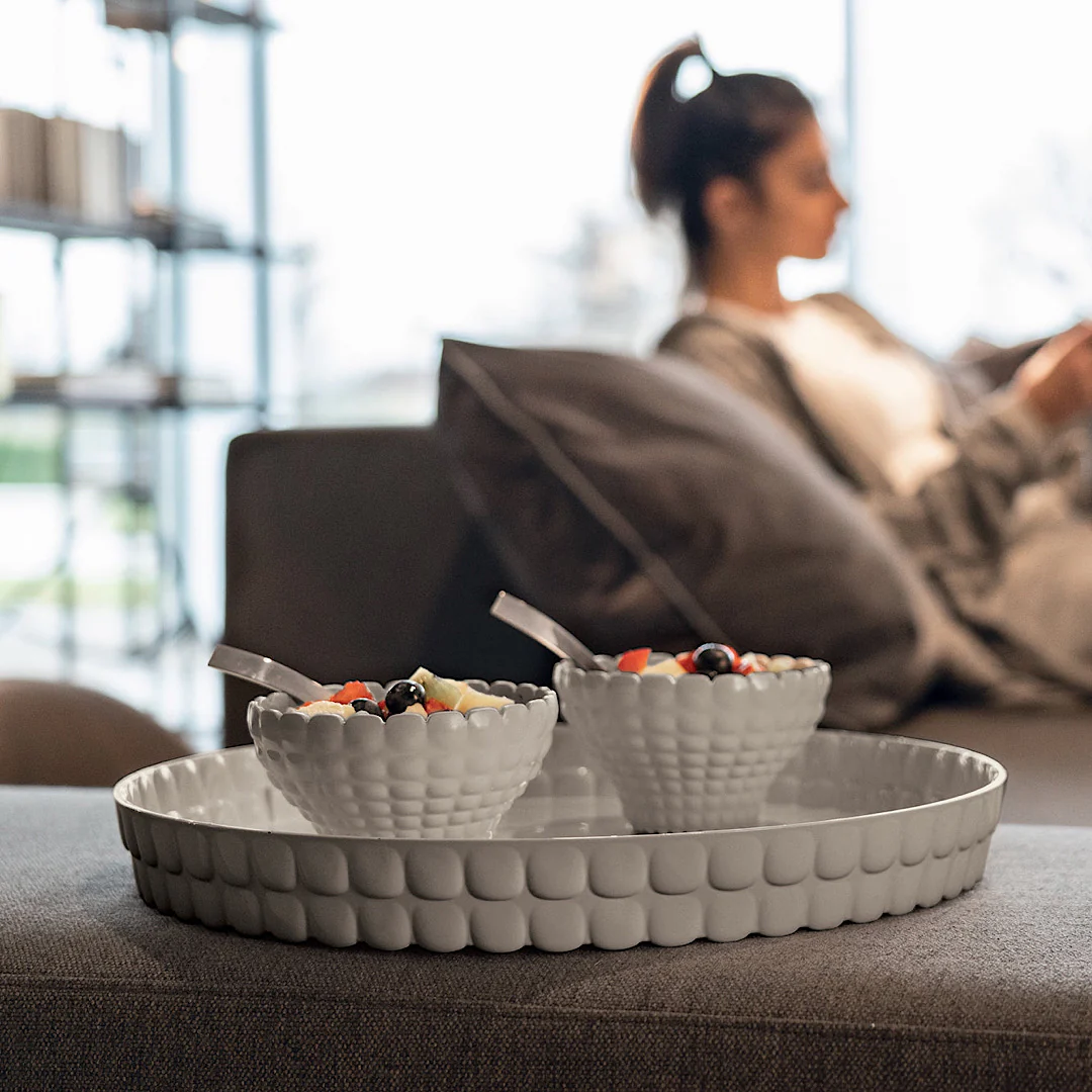 Round tray Milk white - Inhomebuy