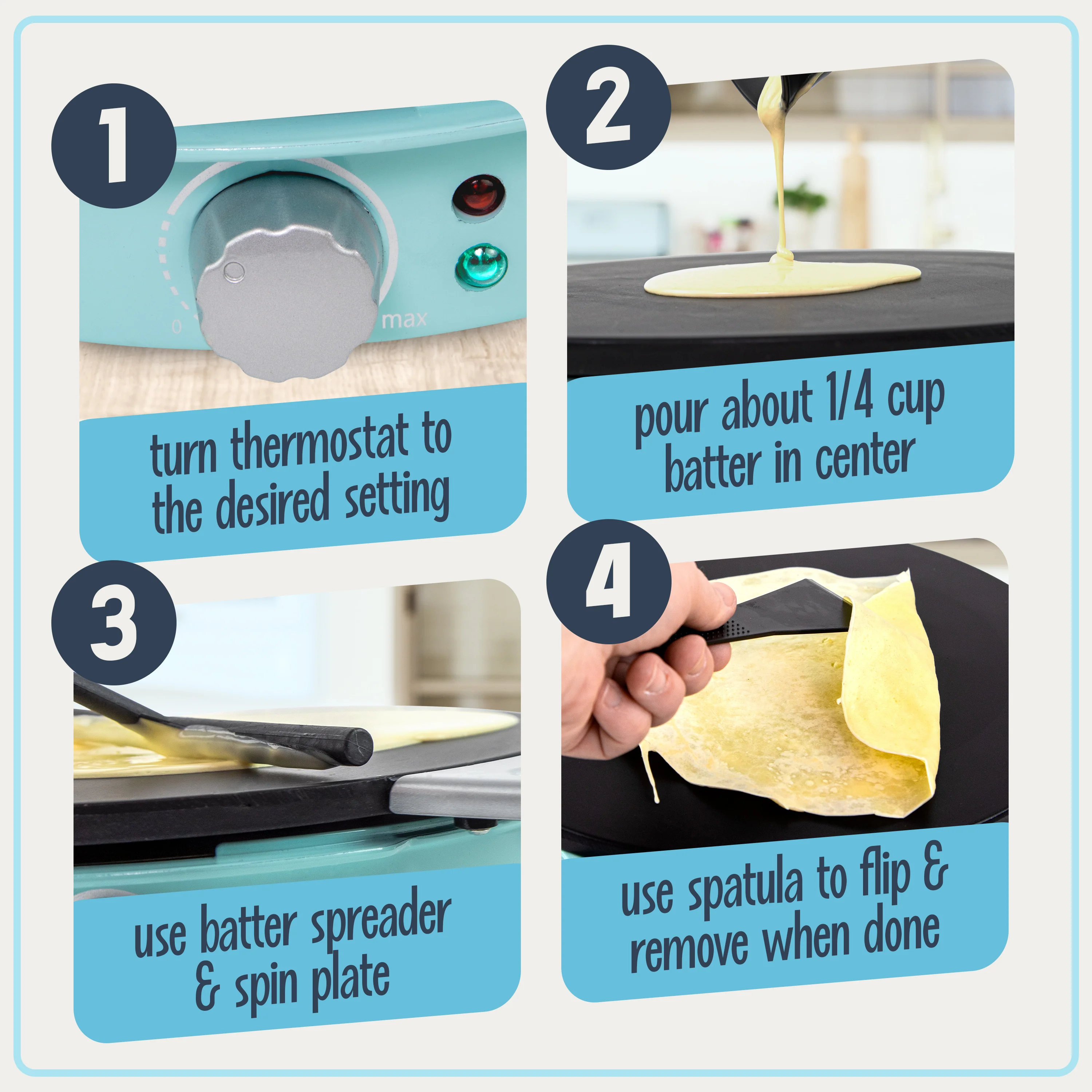 Crepe Art Spinning Crepe Maker - Inhomebuy