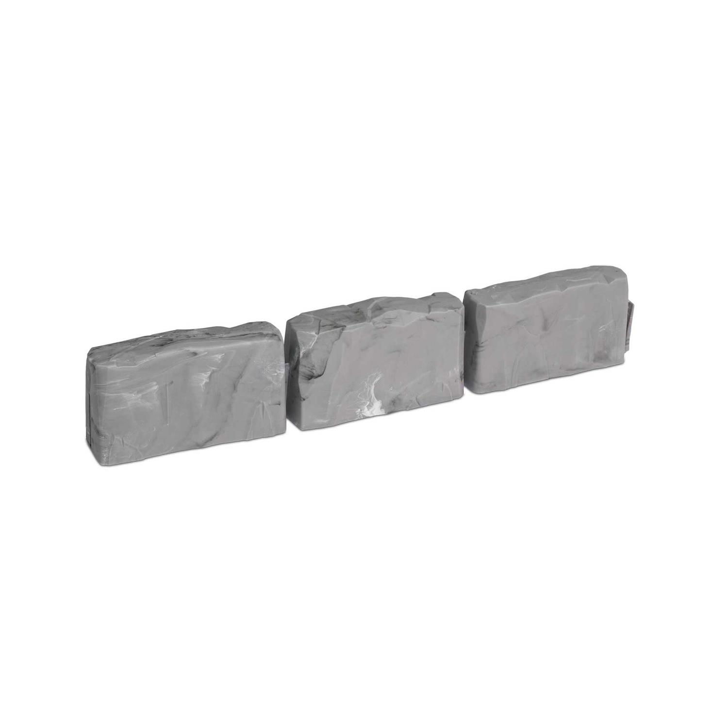 ProFlex Decorative Faux Stone 90 ft. x 2.7 Gray Plastic No-Dig Landscape Edging Kit - Inhomebuy