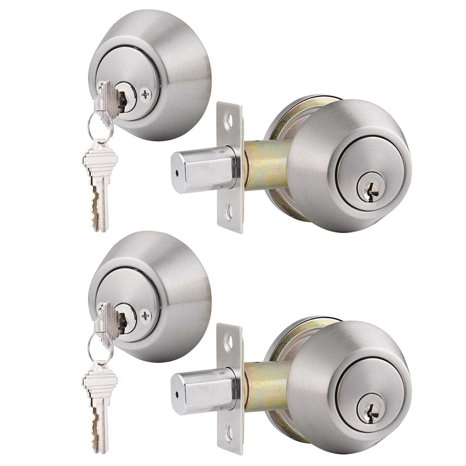 Gobrico 2 Keyed Alike Double Cylinder Deadbolts Door Locks - Inhomebuy