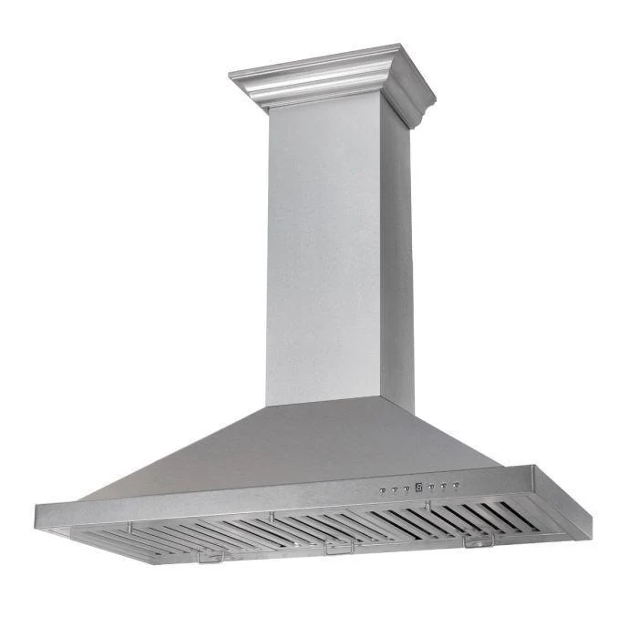 ZLINE 36 in. DuraSnow® Finished Stainless Steel Wall Mount Range Hood, 8KBS-36 - Inhomebuy