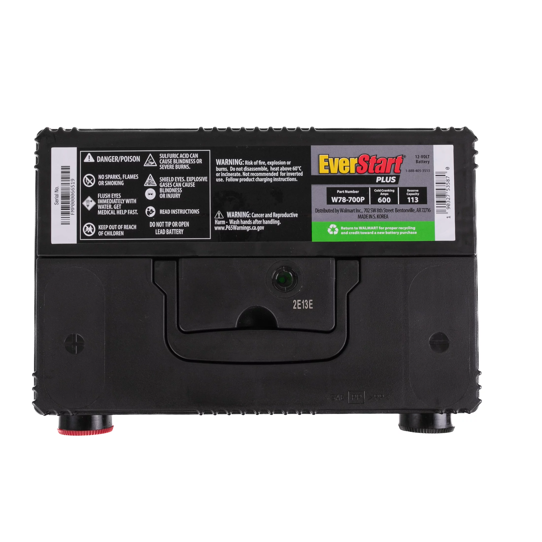 EverStart Plus Lead Acid Group 78 Automotive Battery 12 Volts/600 CCA - Inhomebuy