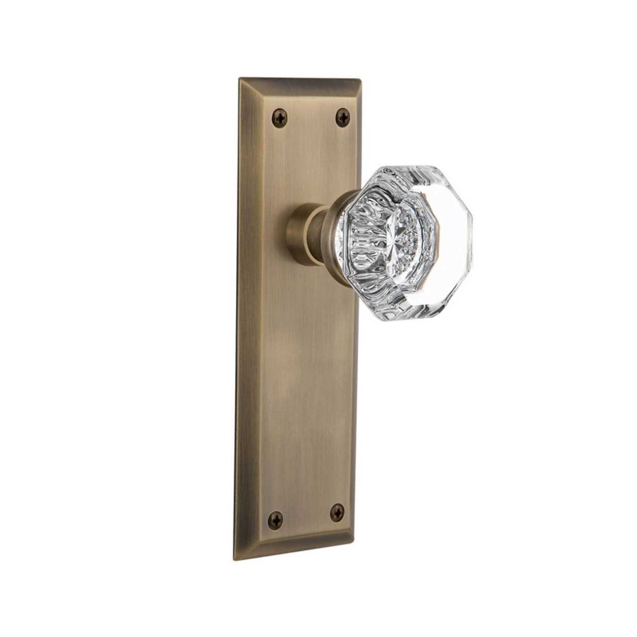 Nostalgic Warehouse New York Plate Privacy New York Door Knob in Oil-Rubbed Bronze 733121 - Inhomebuy
