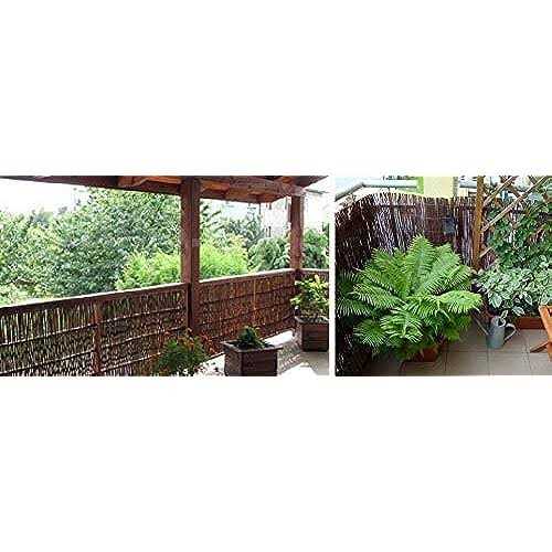 Master Garden Products 2 ft. H x 14 ft. L Reed Wood Fence Woven with Black Nylon Coated Wire - Inhomebuy