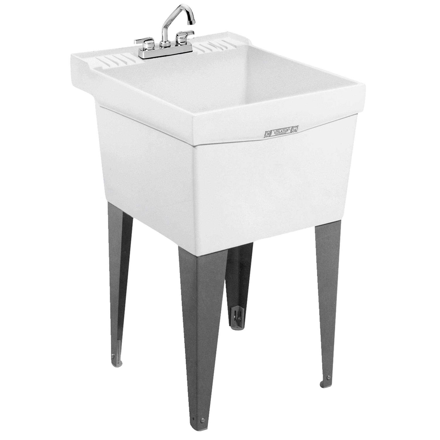 Mustee Utilatub 20 in. W x 24 in. D Single Thermoplastic Laundry Tub 19CFP - Inhomebuy