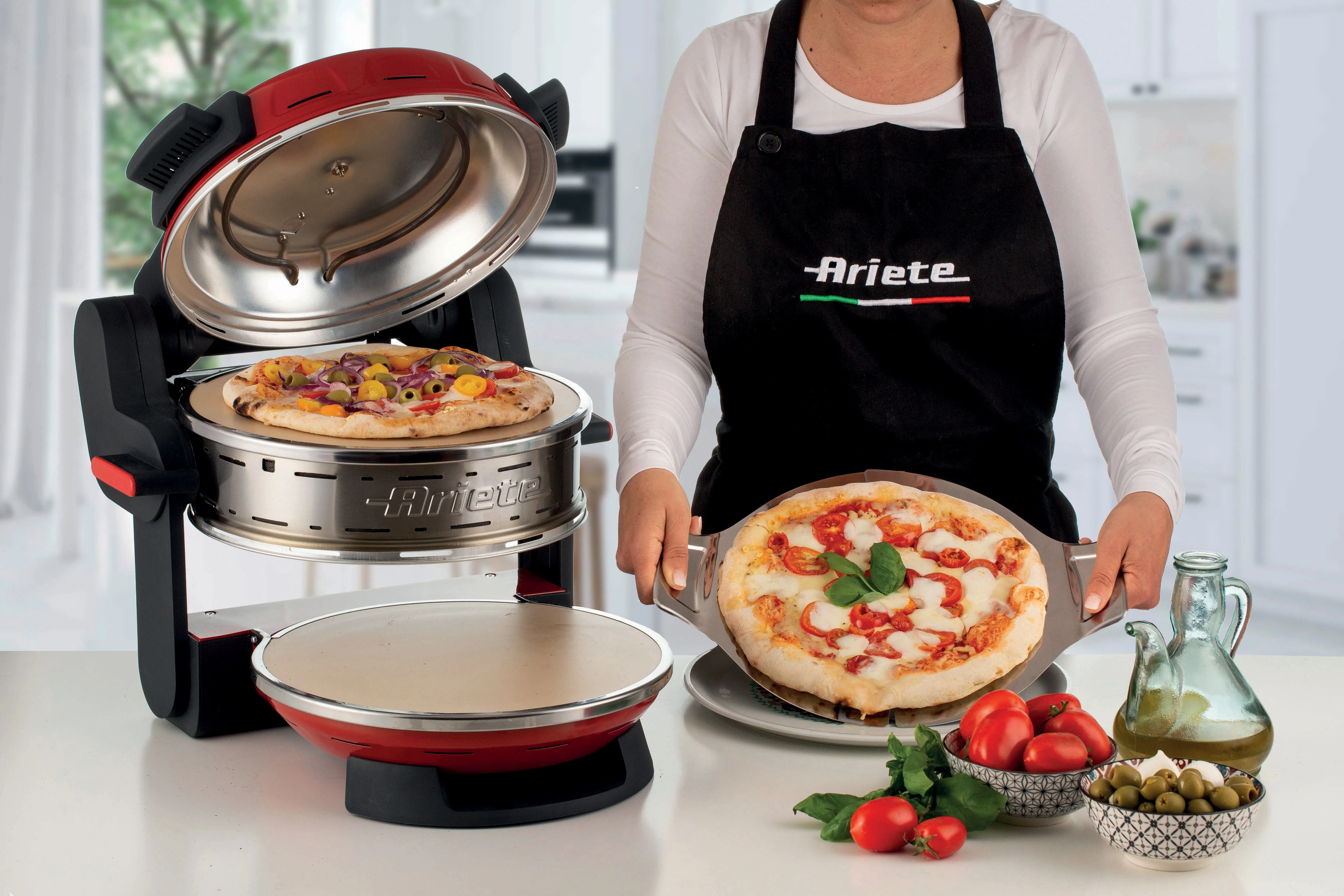 Pizza Oven for Homemade Pizza Red - Inhomebuy