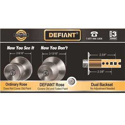 Defiant Hartford Satin Nickel Bed/Bath Door Knob Contractor Pack - Inhomebuy