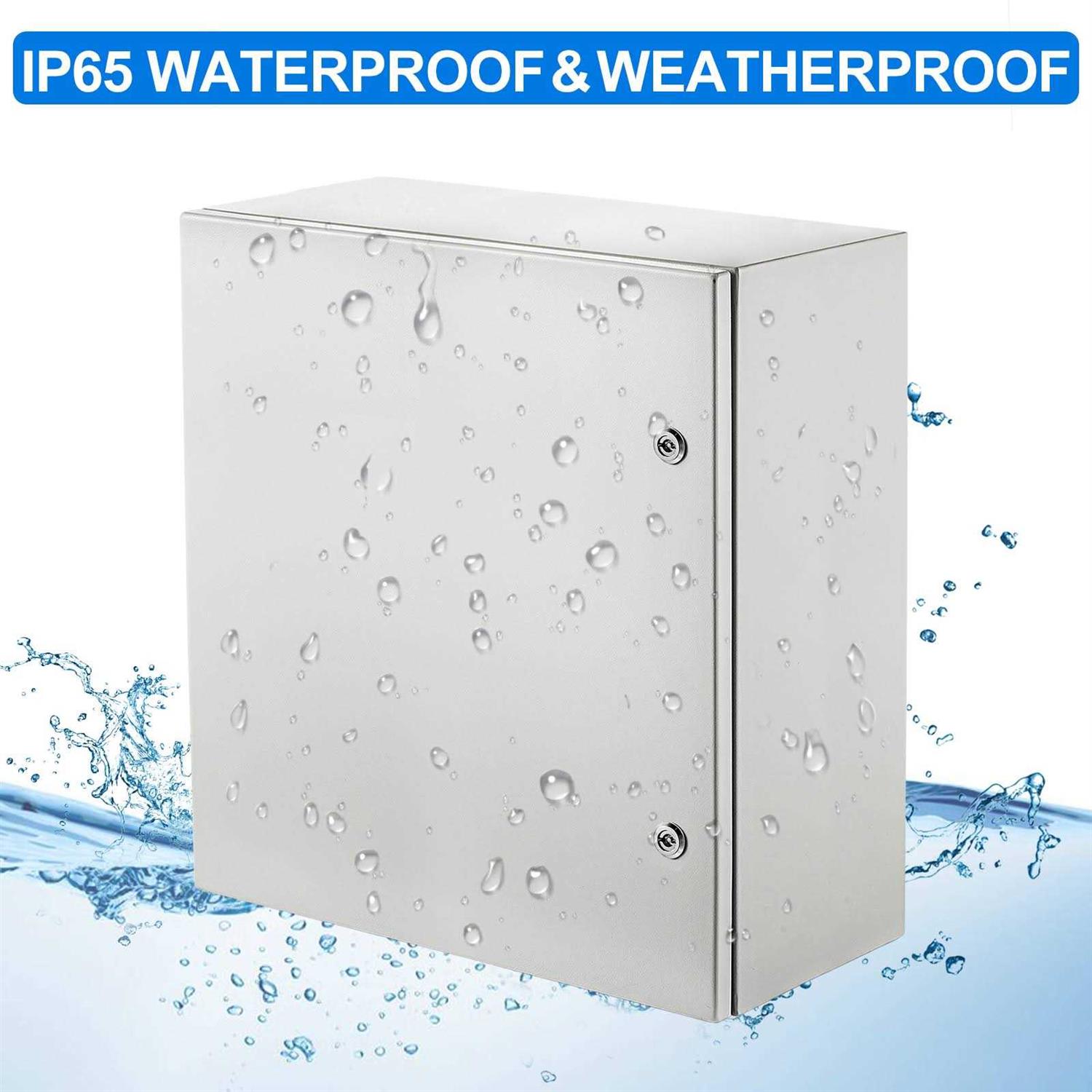 VEVOR NEMA Steel Enclosure 12 x 12 x 6” NEMA 4X Steel Electrical Box IP66 Waterproof & Dustproof Outdoor/Indoor Electrical Junction Box DQXJSTCFS30X30X15V0 - Inhomebuy