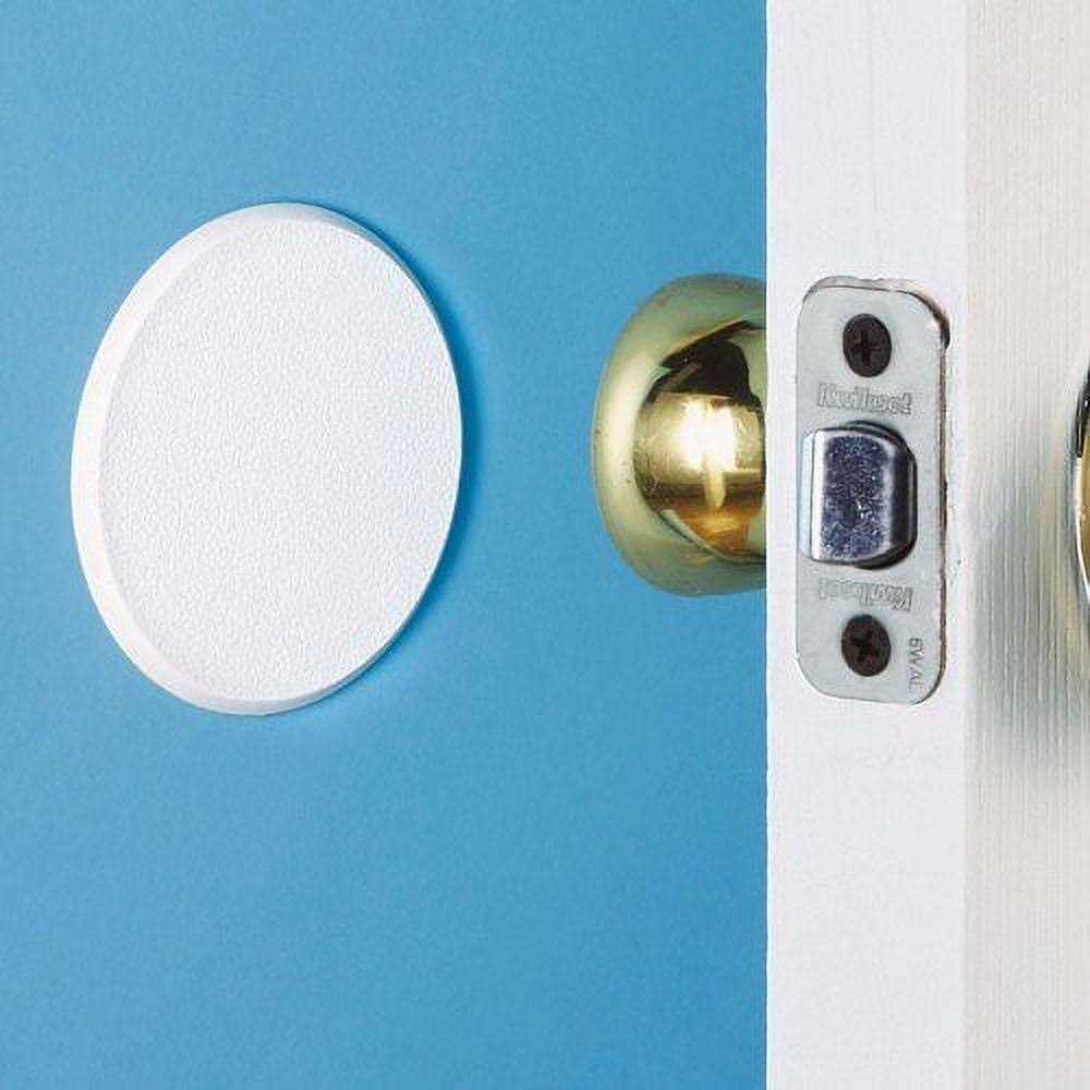 Wideskall White Round Door Knob Wall Shield Self Adhesive Protector - Inhomebuy