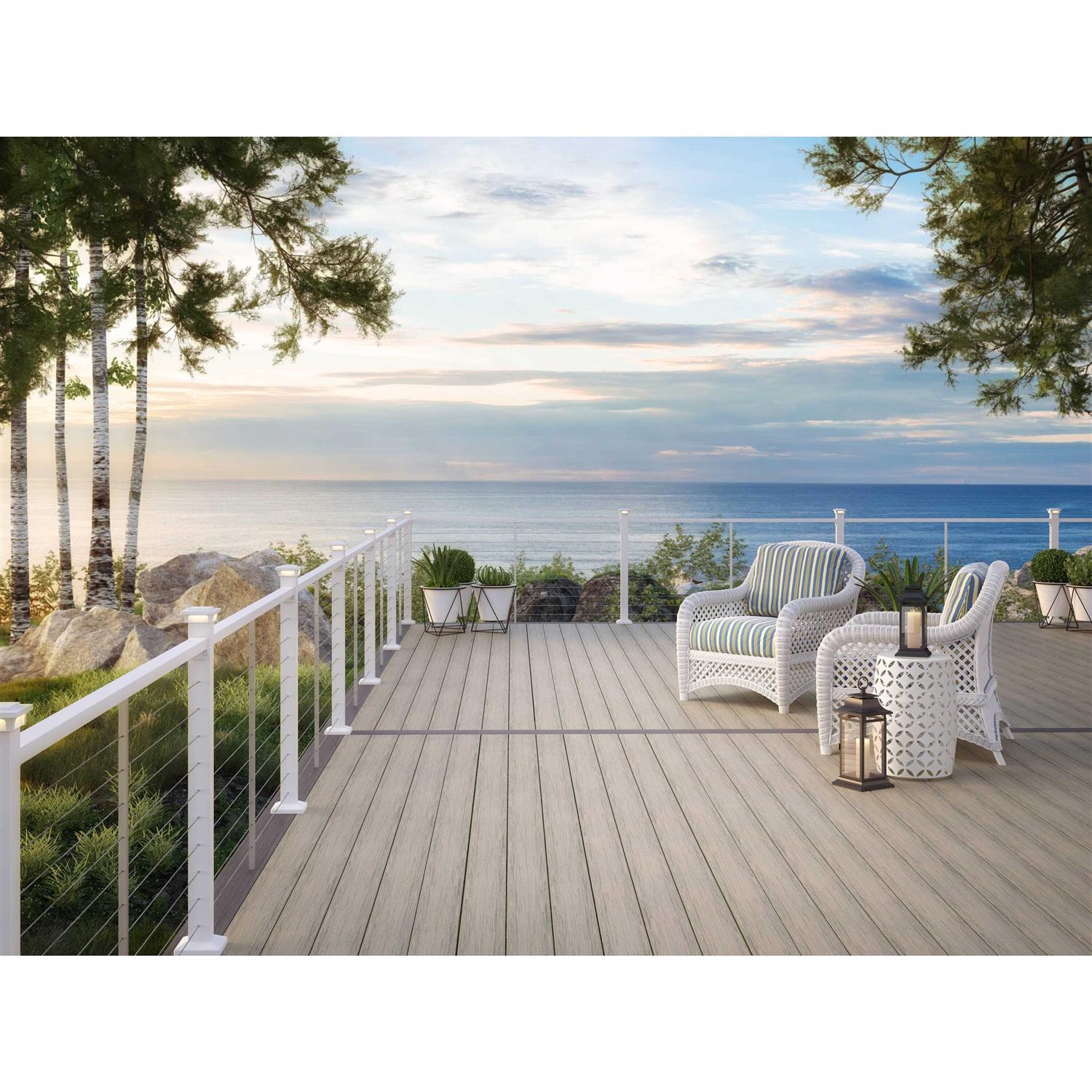 Deckorators Voyage 1-in x 6-in x Grooved Composite Deck Board - Inhomebuy