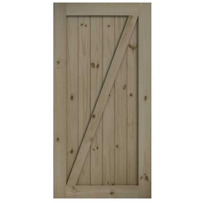 EightDoors Z-Shape Knotty Pine Barn Door Slab - Inhomebuy