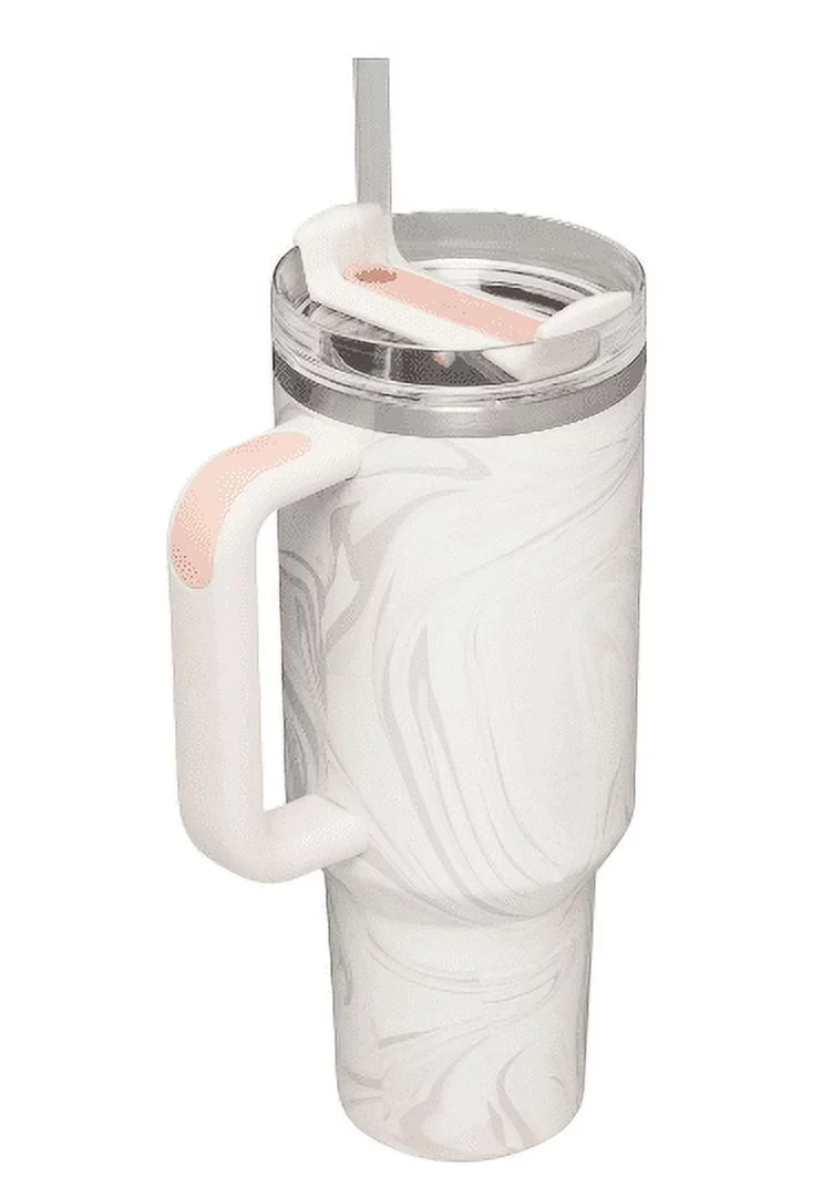Stanley 40 oz. Quencher H2.0 FlowState Tumbler - Rose Quartz Swirl - Inhomebuy