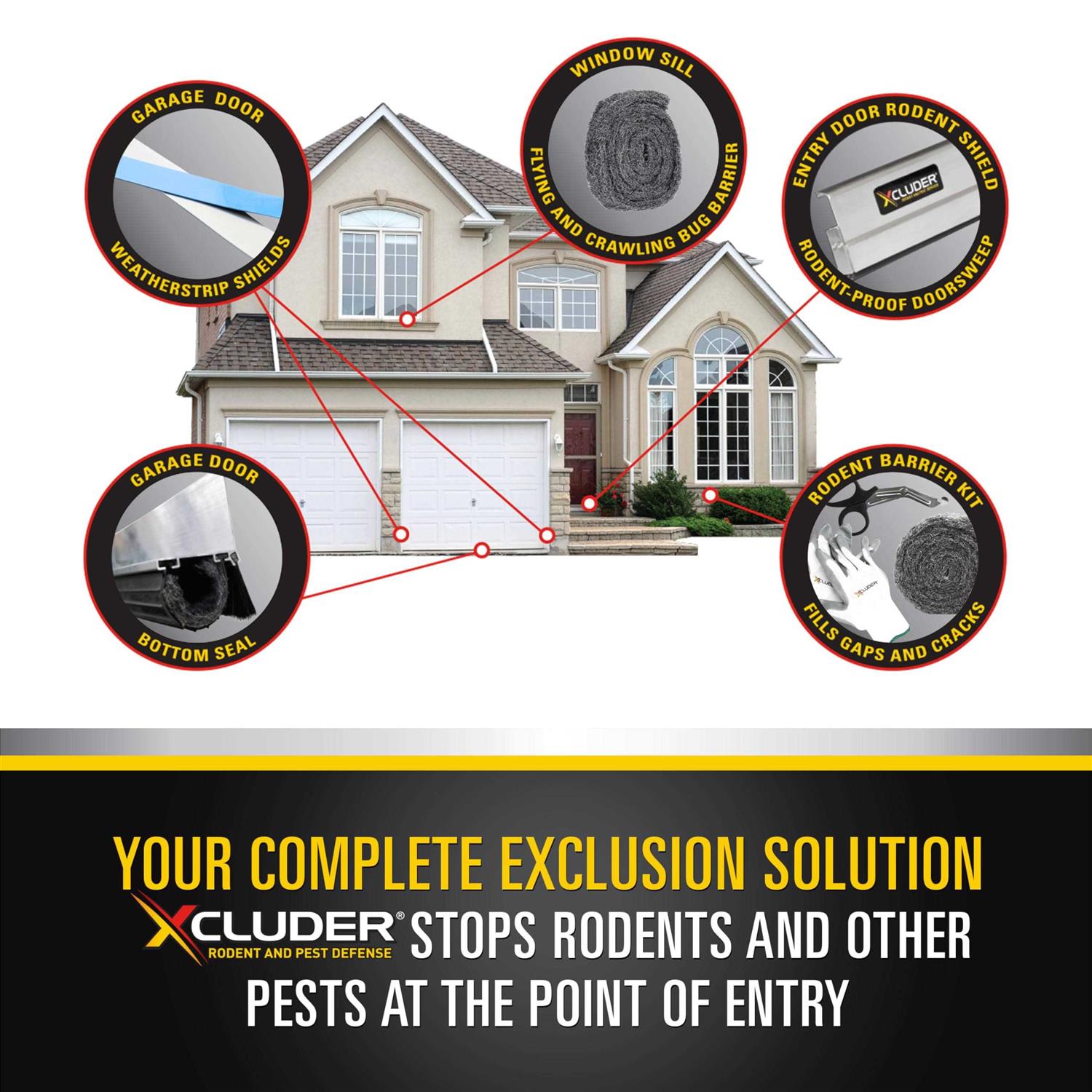 Xcluder X2 Rodent Proof Roll-Up Door Seal Kit - Inhomebuy