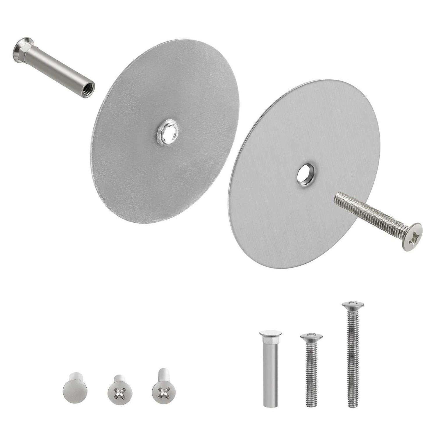 NAUBEA 1 Pack Door Knob Hole Cover Plate 2 5/8 diameter round deadbolt Cover Plate - Inhomebuy