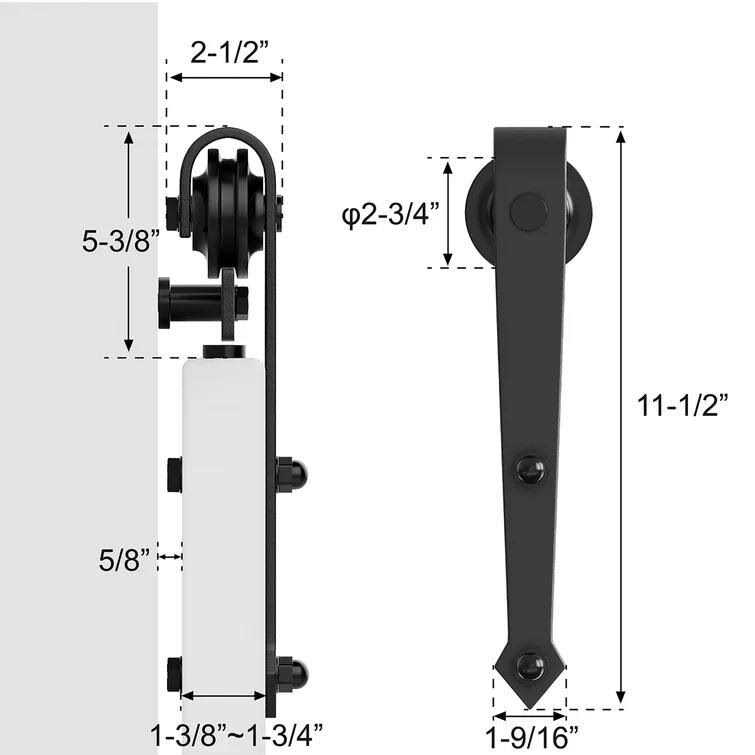 Winsoon Barn Door Lock Hardware Stainless Steel Sliding Privacy Latch for Closet Shed Pocket Doors Wood Gates –Brushed Nickel - Inhomebuy