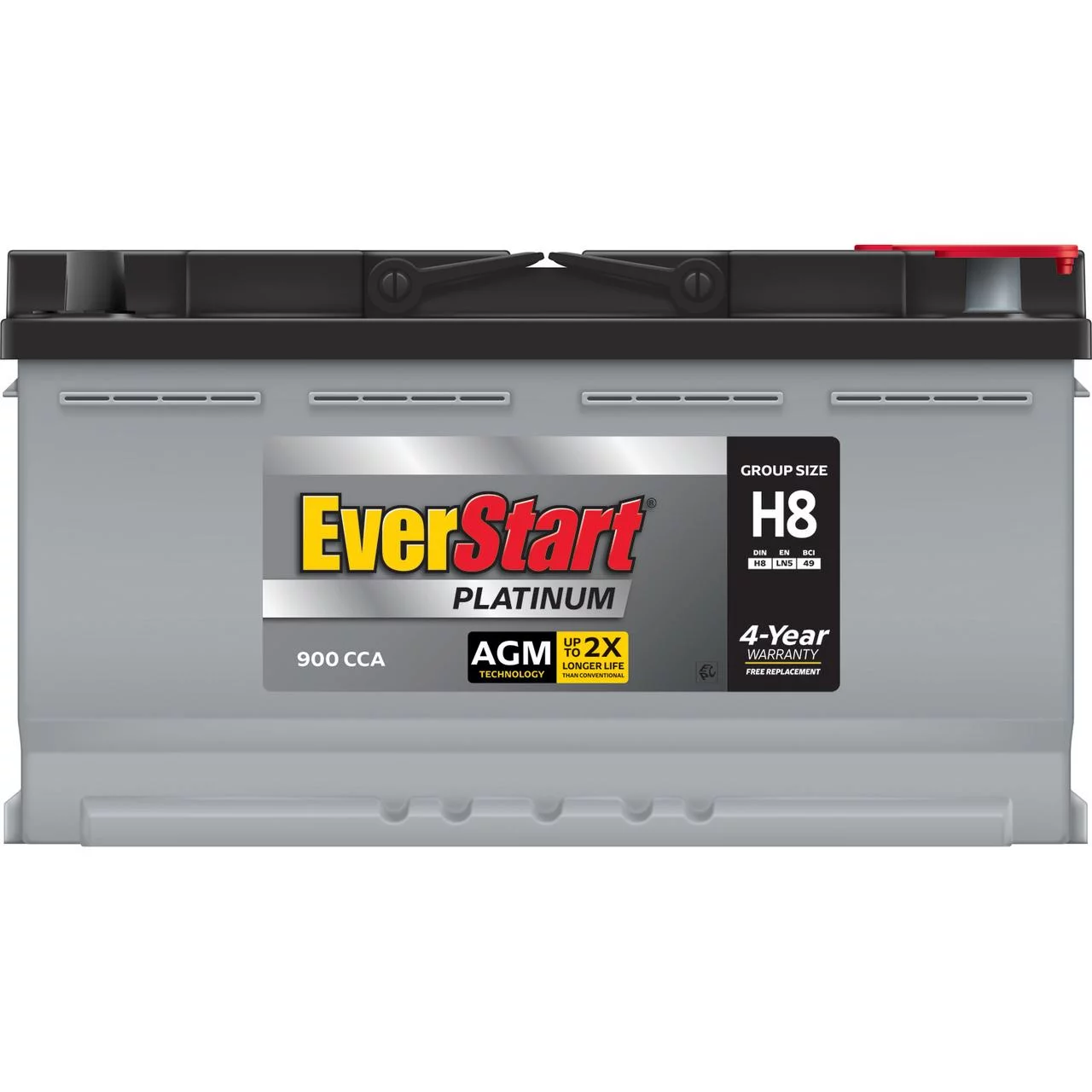 EverStart Platinum BOXED AGM Battery, Group Size H8 12 Volt, 900 CCA - Inhomebuy