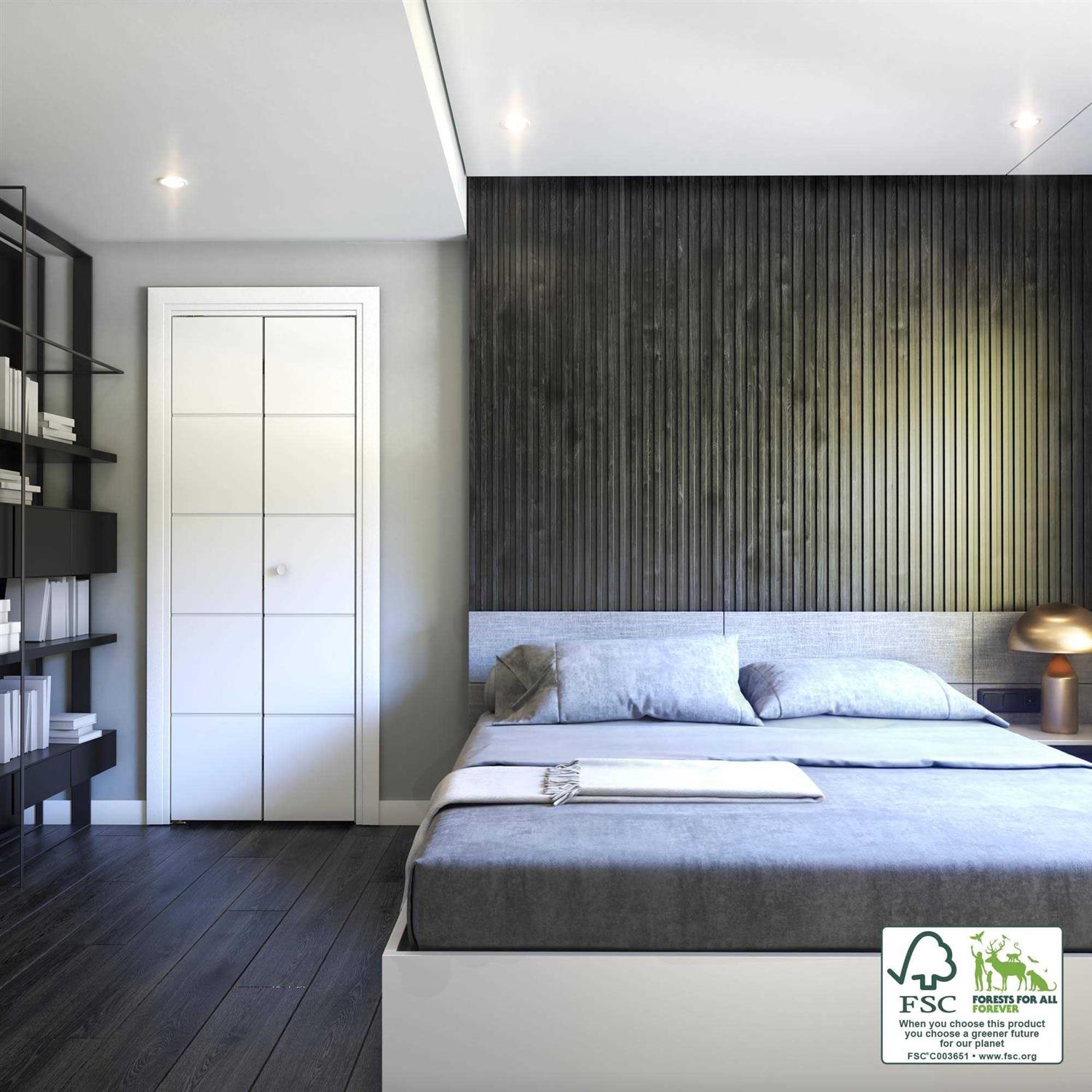 eightdoors 80 in. x 1-3/8 in. Contemporary U-Grooved Design Solid Composite Core RDL - Inhomebuy