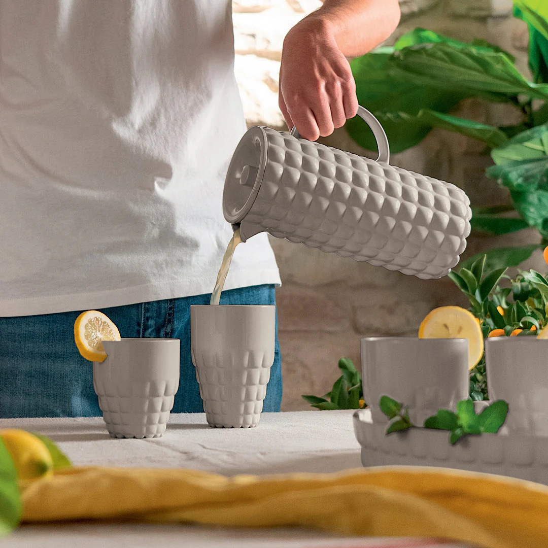 Low Tumbler Taupe ''Tiffany'' - Inhomebuy