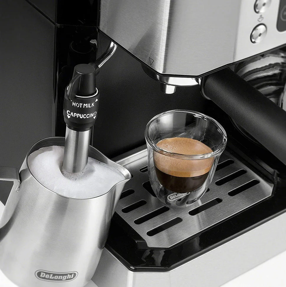 DeLonghi Combination Pump Espresso & Drip Coffee Maker: 10-cup glass carafe | COM532 - Inhomebuy