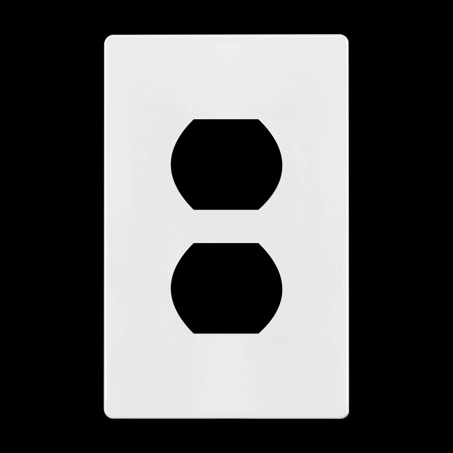 Enerlites Duplex Outlet Receptacle Cover Screwless Wall Plate - Inhomebuy