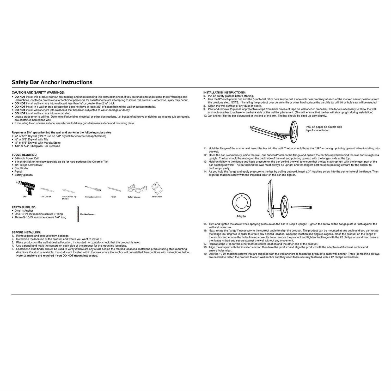 Delta DF548 Grab Bar Anchor - Inhomebuy