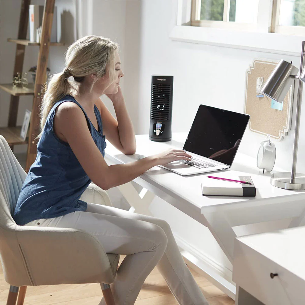 Honeywell Table Fan 13'' 4-speed DC motor | HTF210BC - Inhomebuy