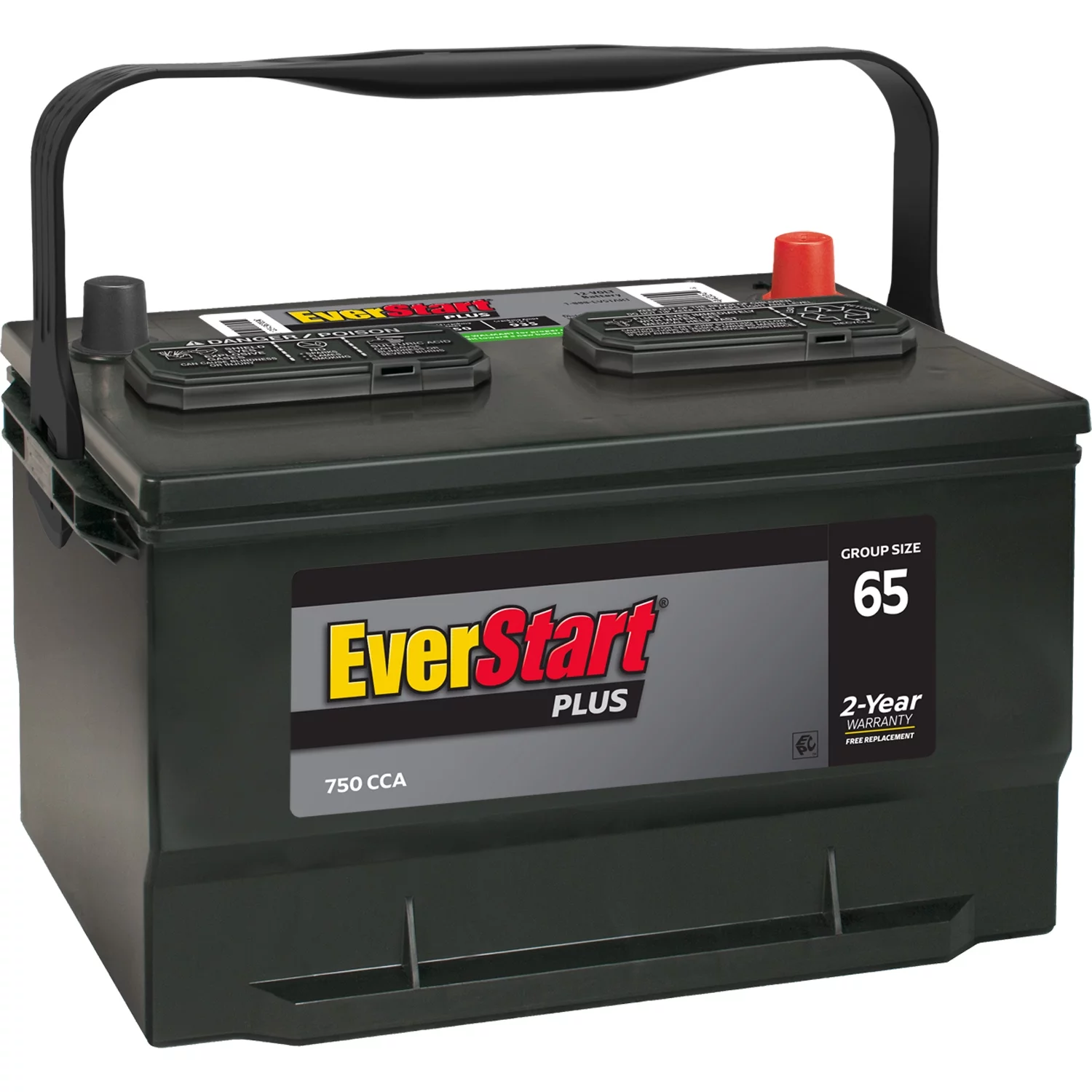 EverStart Plus Lead Acid Automotive Battery, Group Size 65 12 Volt, 750 CCA - Inhomebuy
