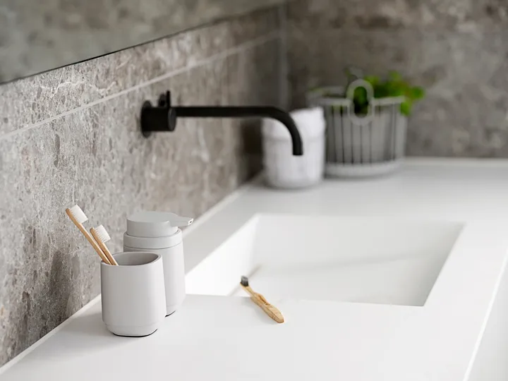 Time Toothbrush Mug Soft Grey - Inhomebuy