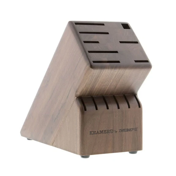 ZWILLING 14 Slot Knife Block in Walnut, Kramer Series - Inhomebuy