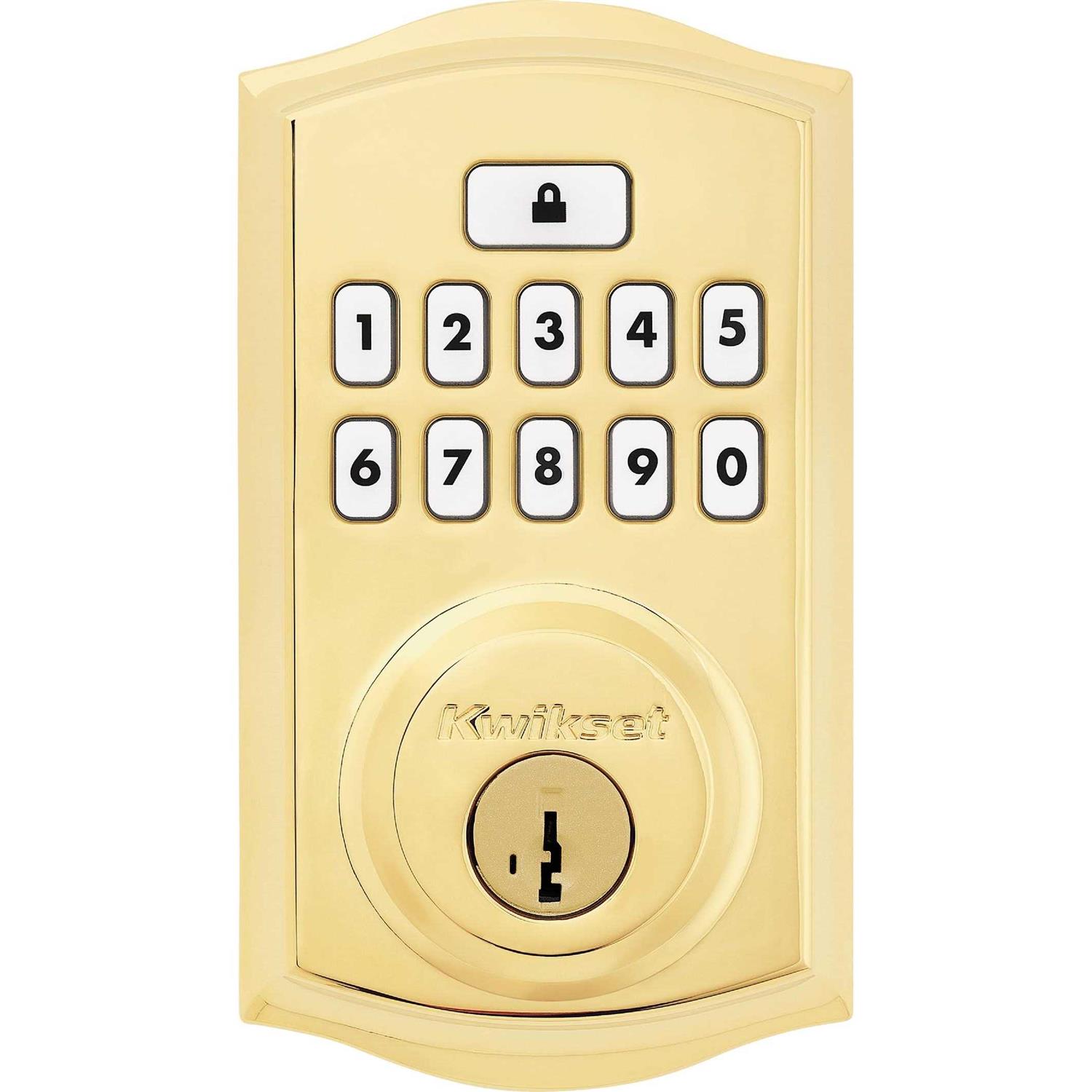 Kwikset Signature Series SmartCode Deadbolts Touchpad Single Cylinder Smartkey Electronic Deadbolt Lighted Keypad 99690 - Inhomebuy