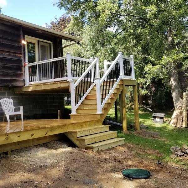 Weatherables Naples 3 ft. H x 8 ft. W White Vinyl Stair Railing Kit - Inhomebuy