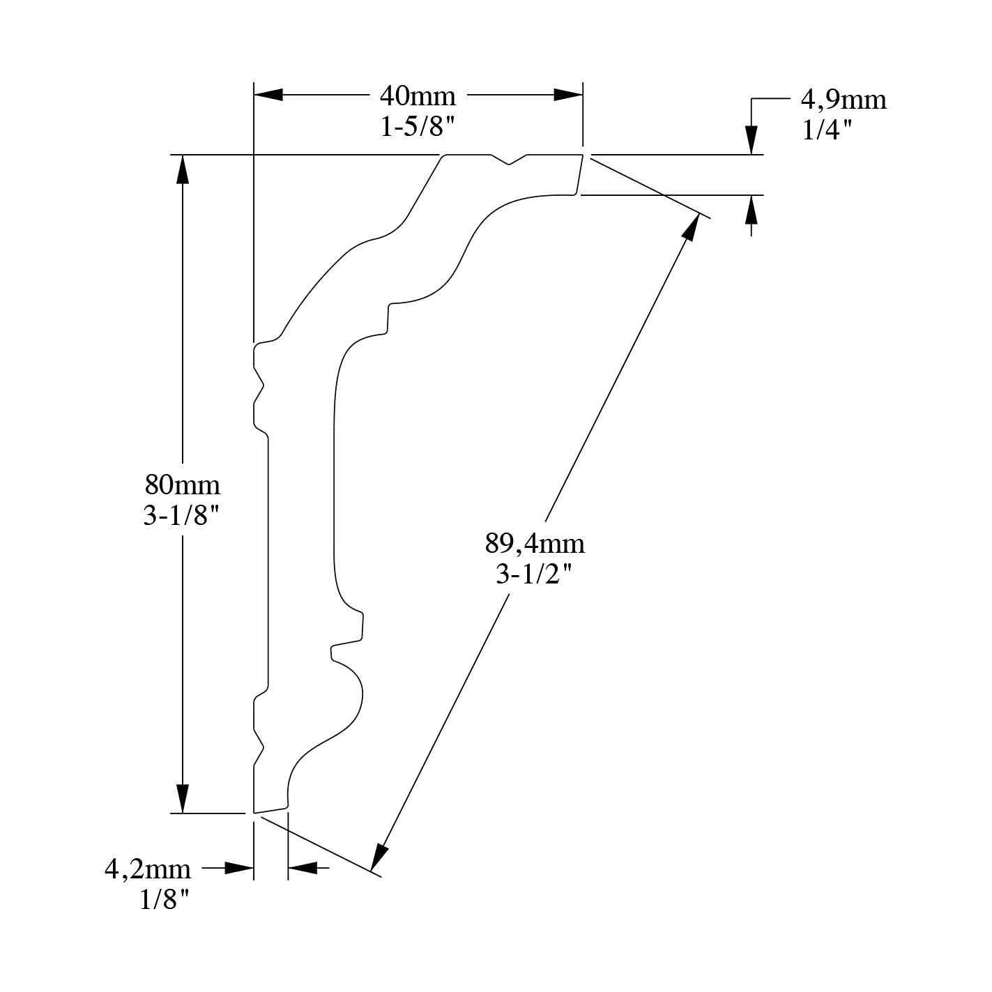 Crown Molding Corner Block One Polyurethane Corner for Crown Molding CM-1014 - Inhomebuy