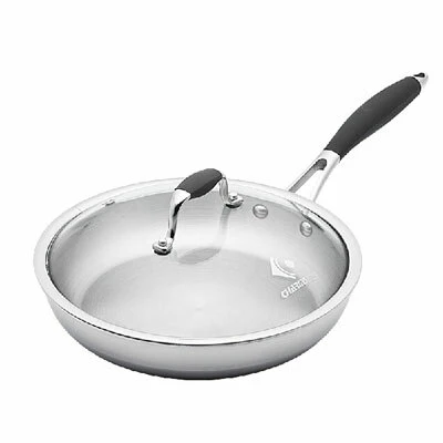 Charms 3-ply Stainless-Steel Fry Pan with Glass Lid |ZC04| 26cm - Inhomebuy