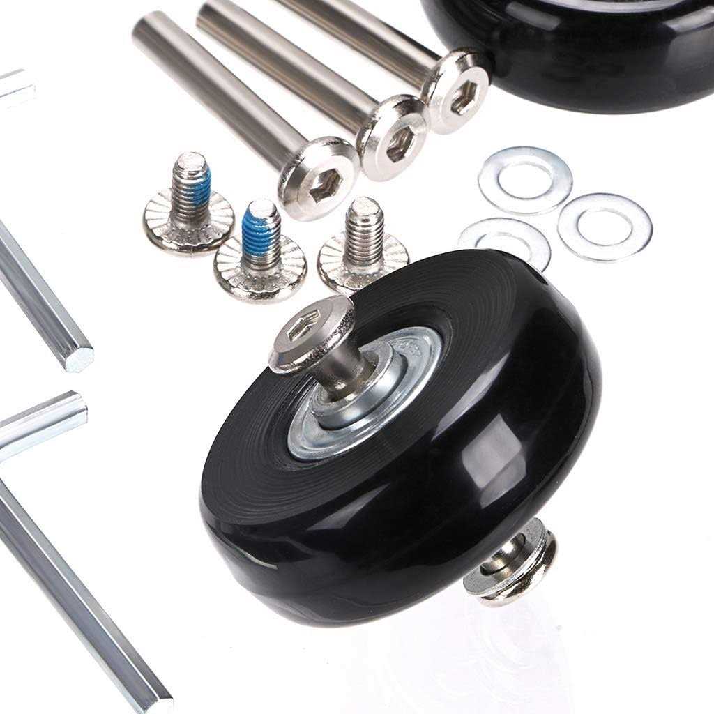 OwnMy 18mm Luggage Suitcase Replacement Wheels Rubber Swivel Caster Wheels Bearings Repair Kits - Inhomebuy