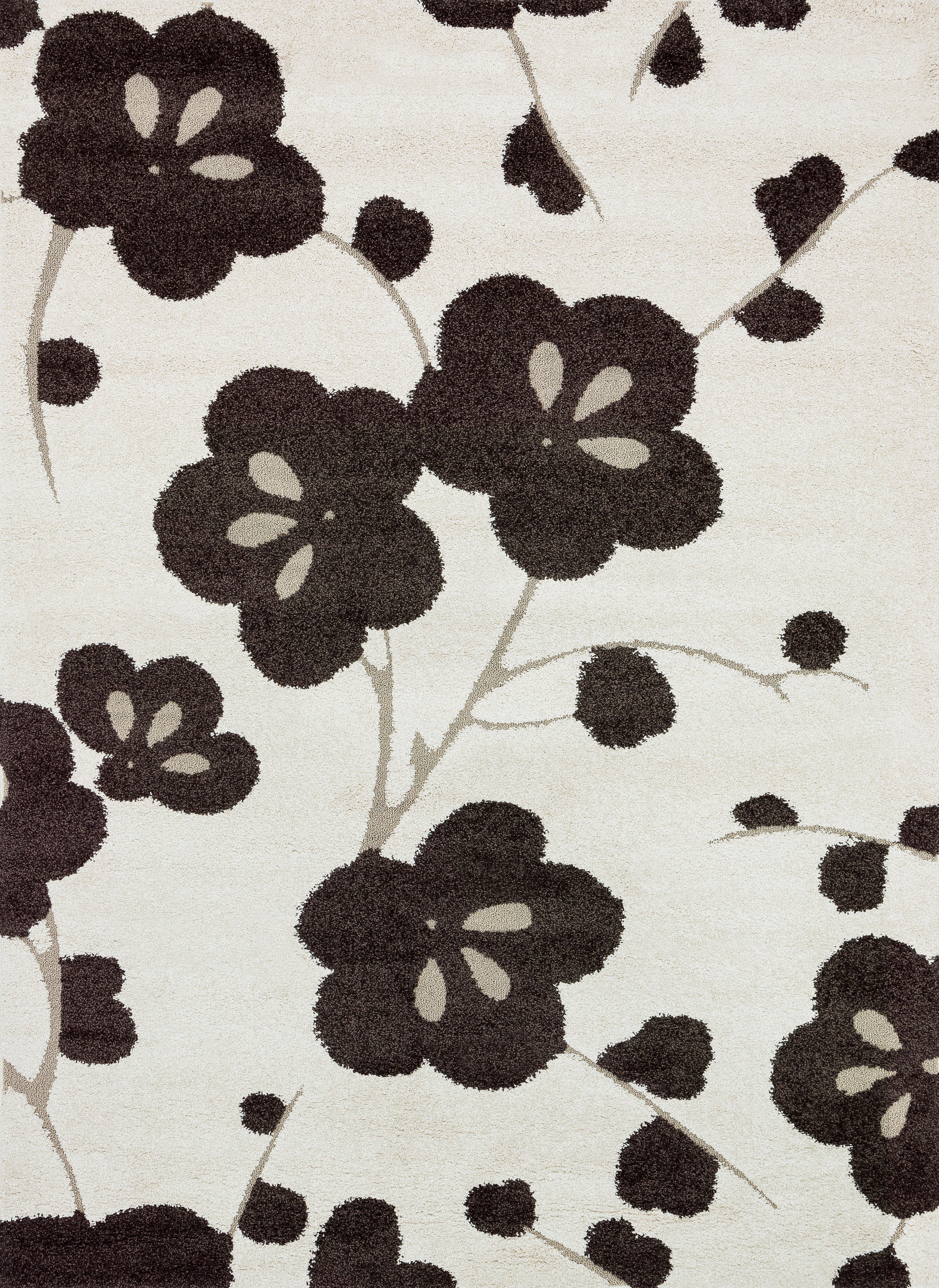 Loloi Rugs Enchant Collection Rug in Ivory, Expresso - 7'7