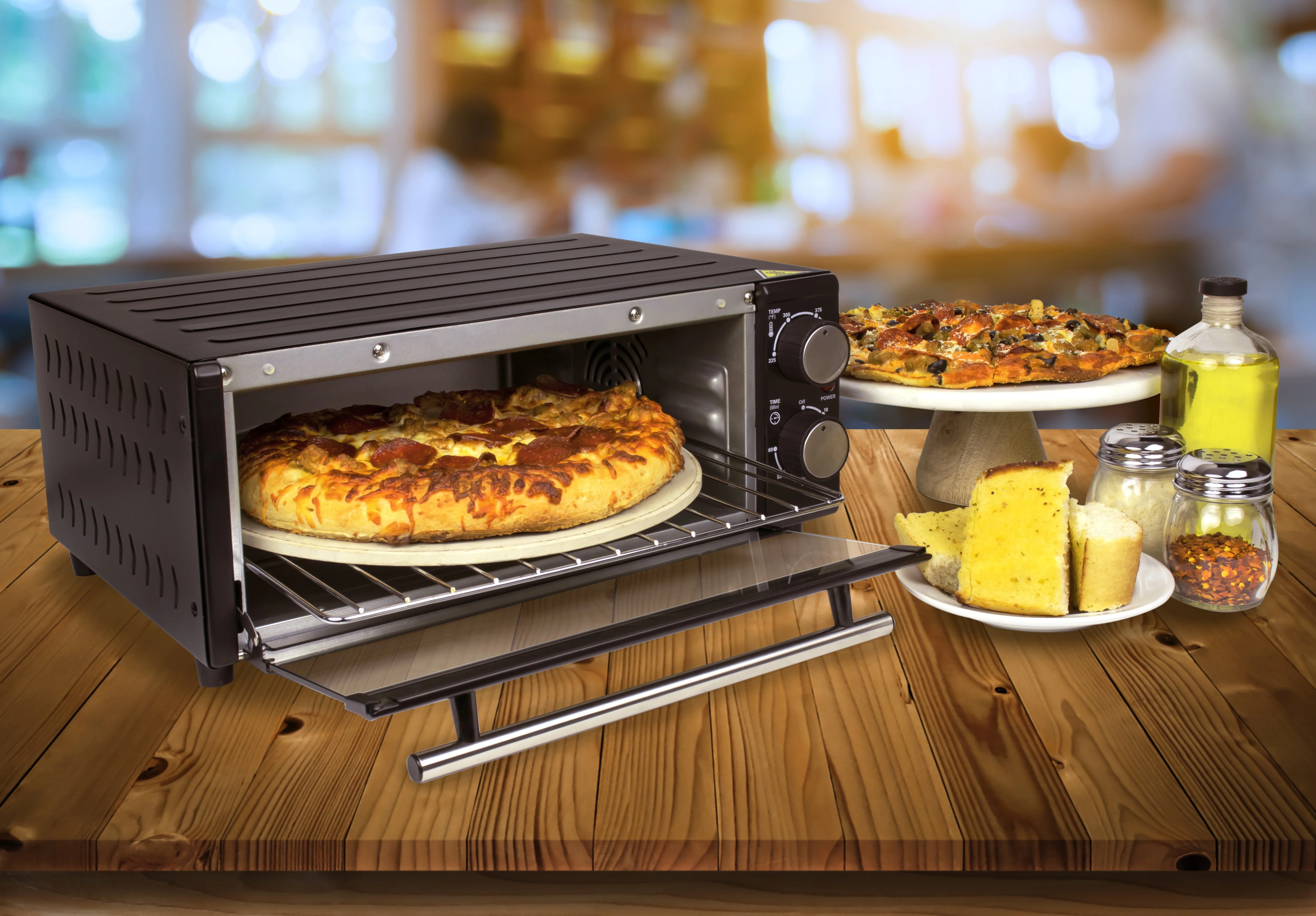 HomeCraft Convection Pizza Oven with Glass Door and Stone - Inhomebuy