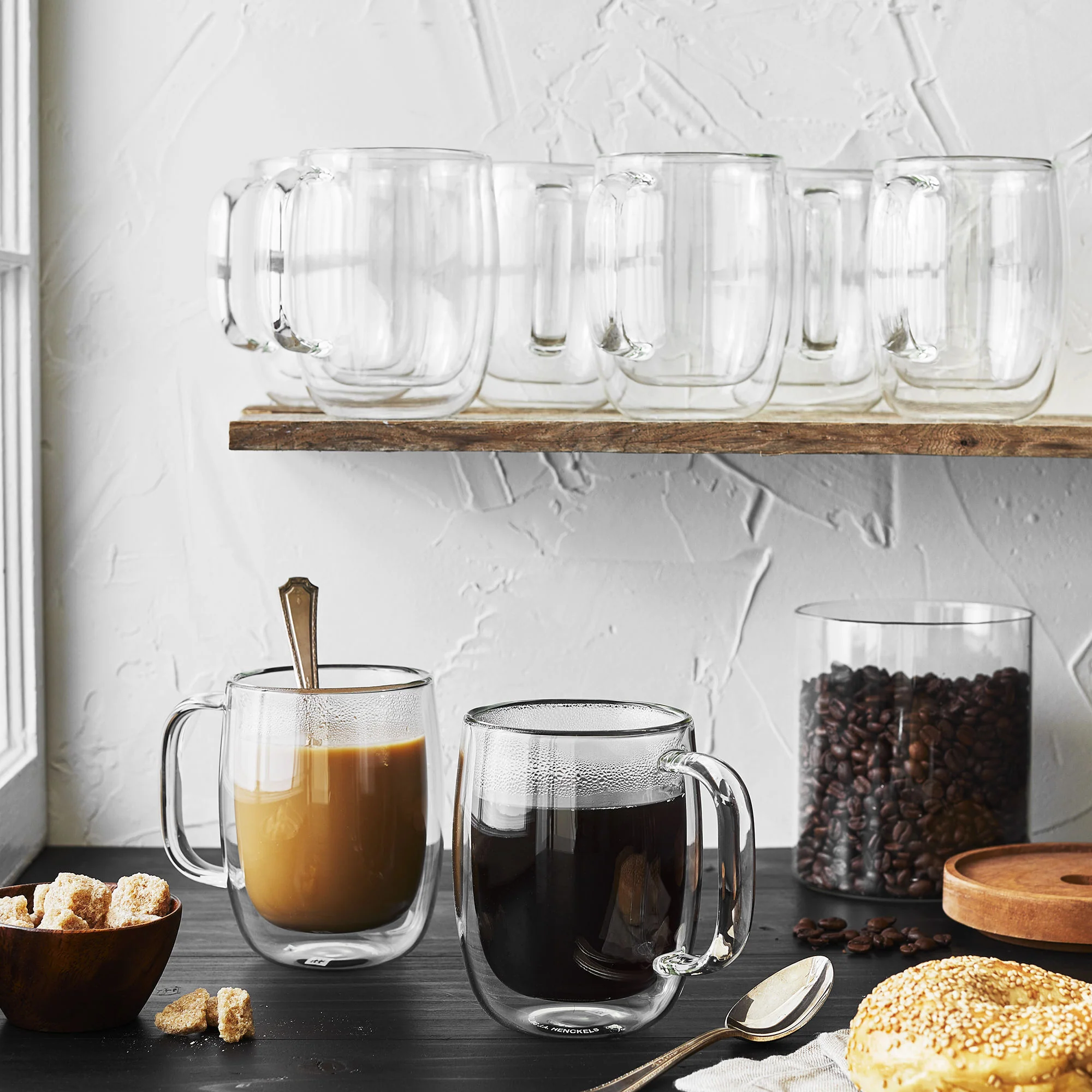 ZWILLING 8pc Coffee Glass Mug Set, Sorrento Plus Double Wall Glassware Series - Inhomebuy