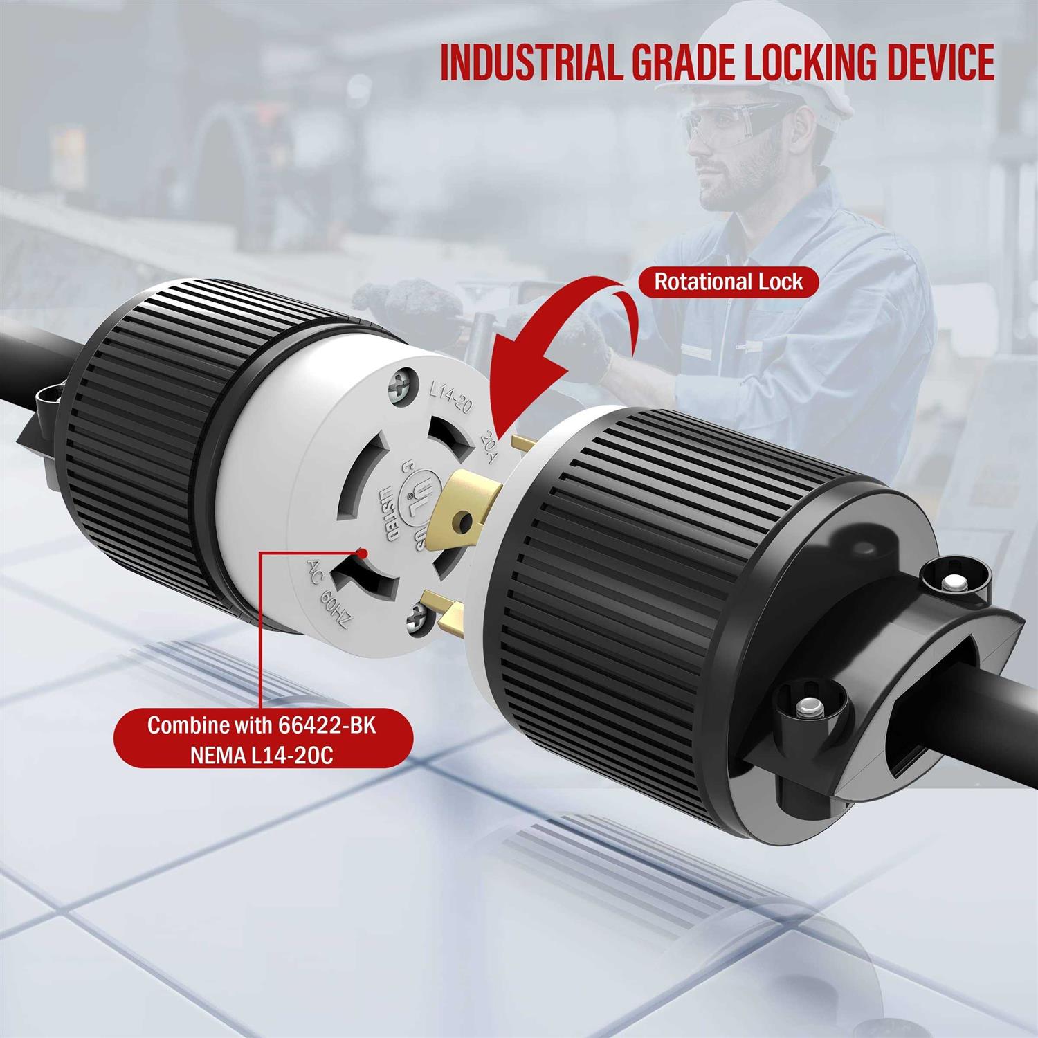 Enerlites 66300 30 Amp Electrical Dryer Outlet | NEMA 14-30R, Outdoor/Indoor, Flush Mount Receptacle, 3-Pole, 4 Wire, (10,8,6,4) AWG, Industrial - Inhomebuy