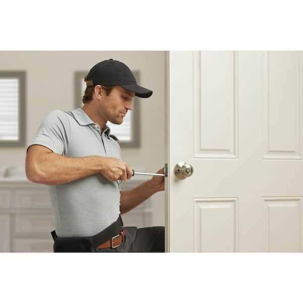 Defiant Entry Door Handle Set Vancouver Matte Black Easy One Tool Installation - Inhomebuy