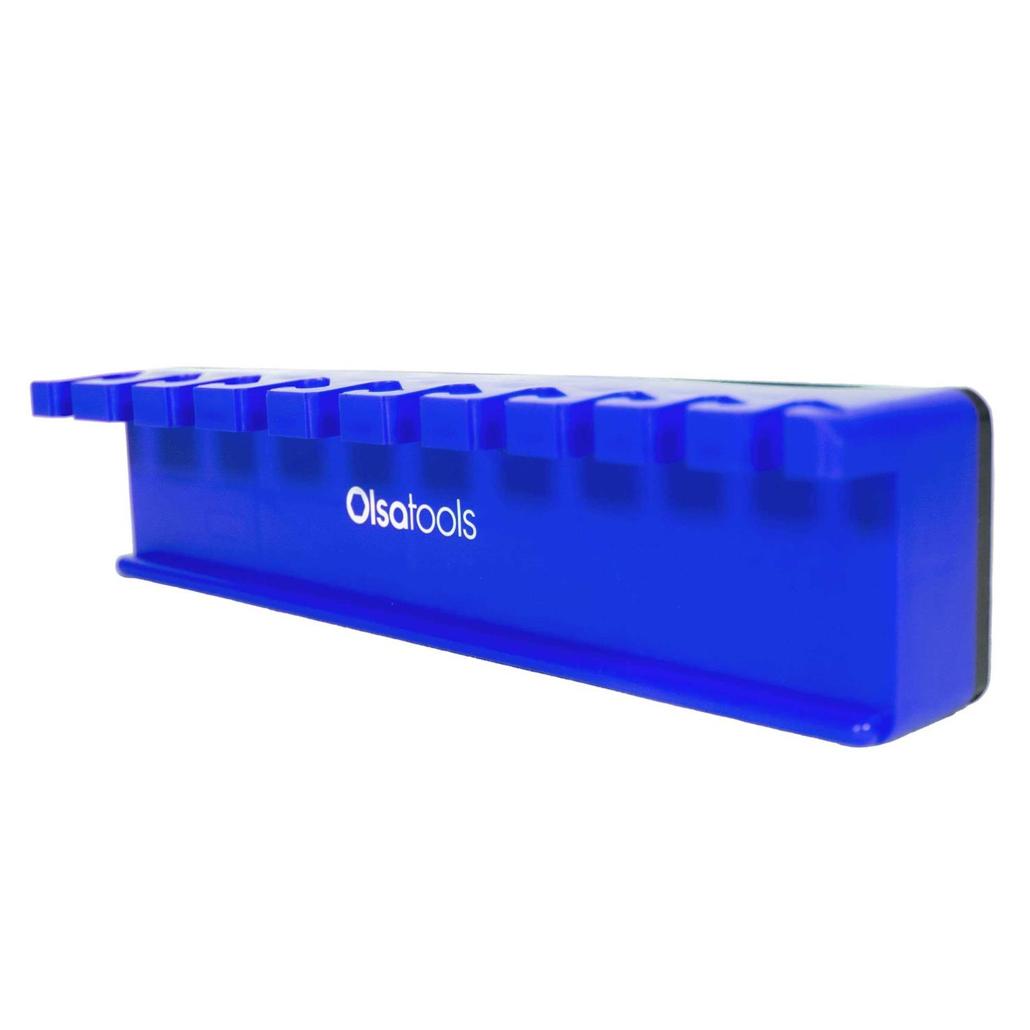 Olsa Tools Magnetic Wrench Holder Organizer Fits SAE 3/8 Thru 15/16 & Metric 10mm Thru 19mm - Inhomebuy