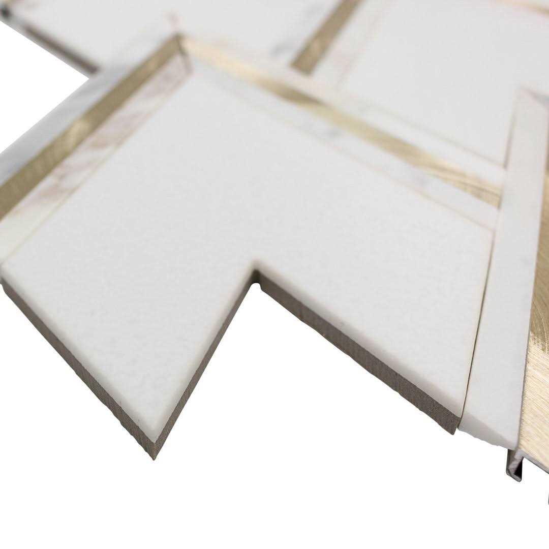 Ogee 4.23 x 5.28 Marble Chevron Mosaic Wall Tile Ivy Hill Tile - Inhomebuy