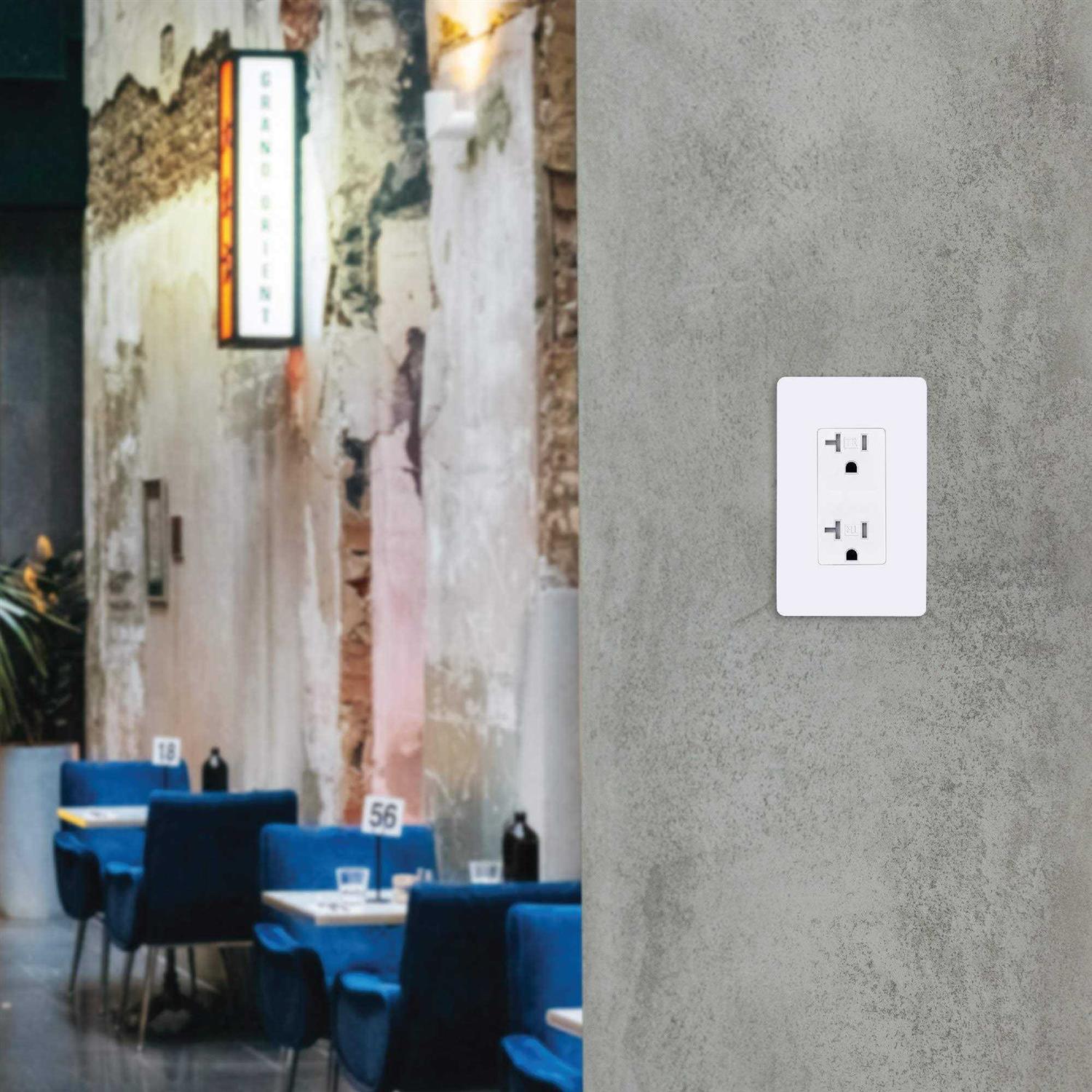 Faith 20 Amp Tamper-Resistant Outlet 20A 125V Decorator Receptacle - Inhomebuy