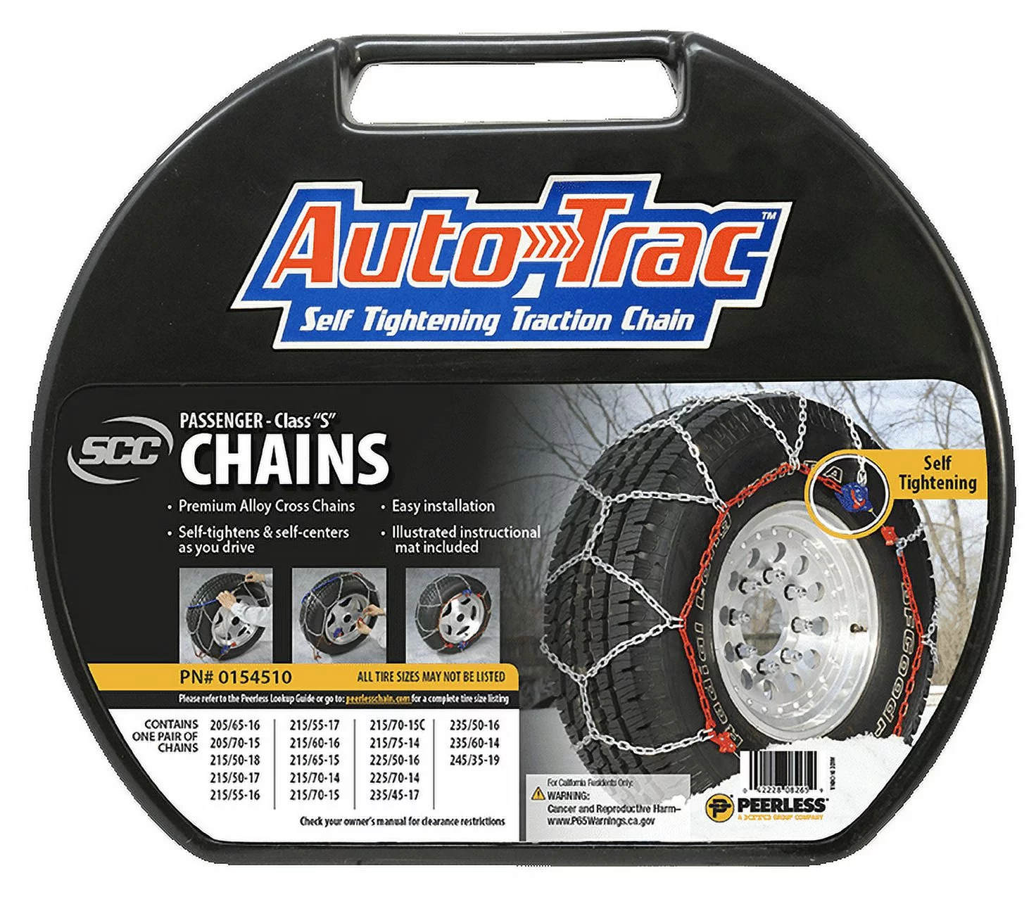 Peerless Chain Company AutoTrac Passenger Tire Chains, 0154510 - Inhomebuy
