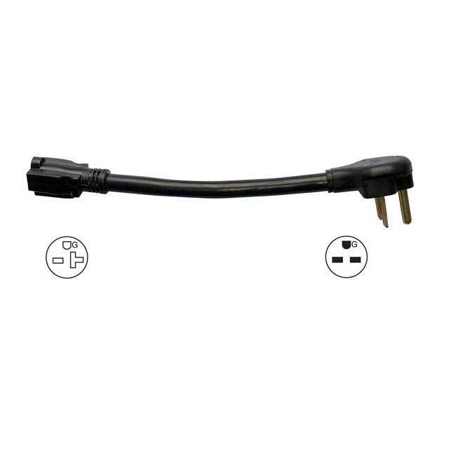 ONETAK NEMA 5-15P to 10-30R 120V 15 Amp 3 Prong Male Plug to 3 Prong Female Receptacle Dryer Welder Power Cord Adapter - Inhomebuy