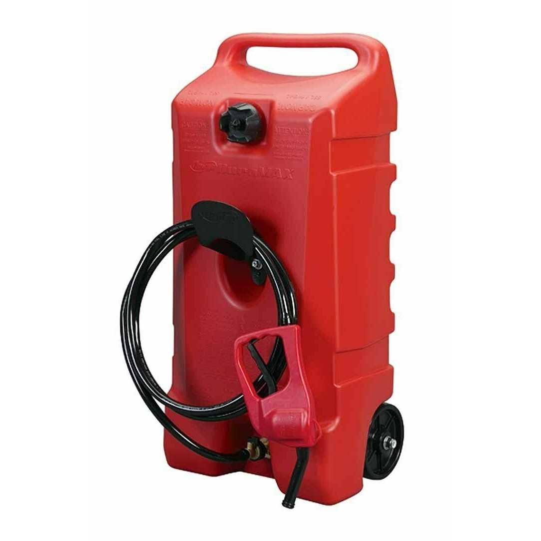 Scepter 06792 Duramax Flo N’ Go Le Fluid Transfer Pump and 14-Gallon Rolling Gas Can - Inhomebuy